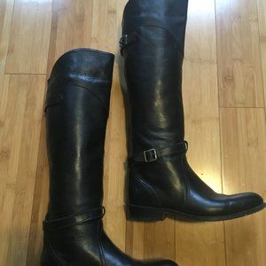 Frye Black Leather Riding Boots